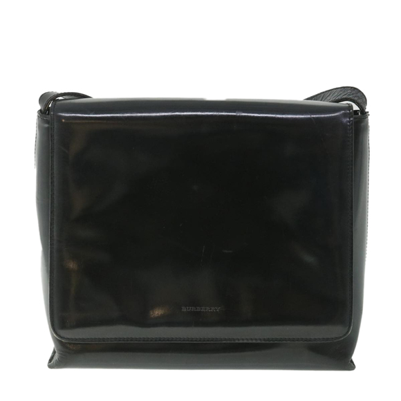 BURBERRY Shoulder Bag Leather Black Auth ac2232 - Picture 13 of 16